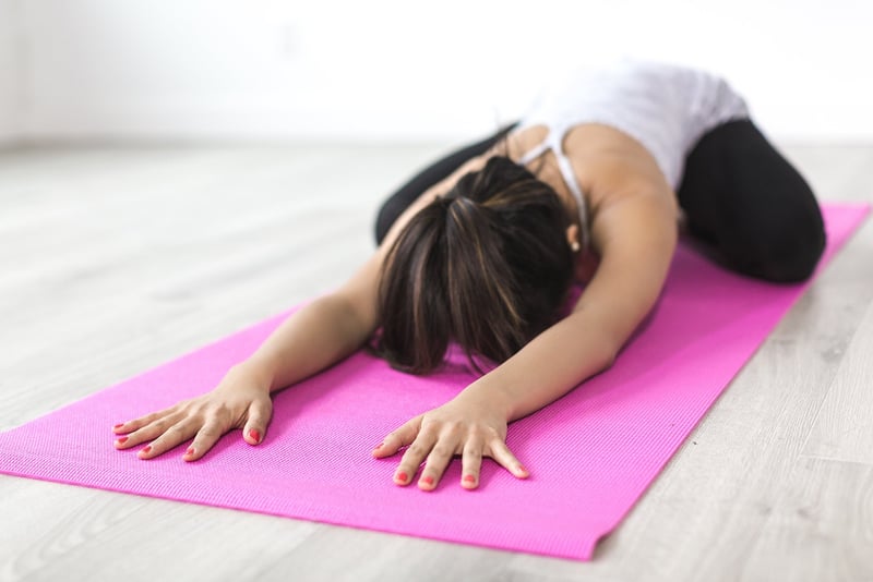 Yoga Pose on a Beach
